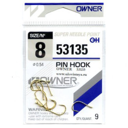 Haczyk OWNER Pin Hook Gold Nr10 53135-10